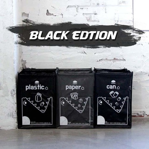 유로파크 블랙 크롱이 재활용 분리수거함/쓰레기통