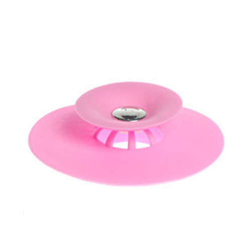 원터치 실리콘 배수구덮개 핑크/욕조캡 세면대 하수구