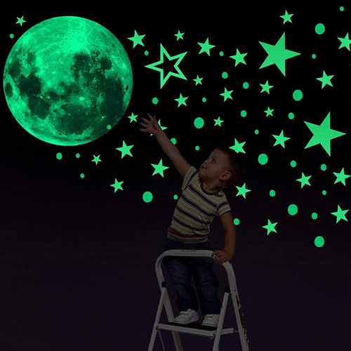 에코벨 3D 야광 달 스티커 세트/아이방 포인트 인테리어