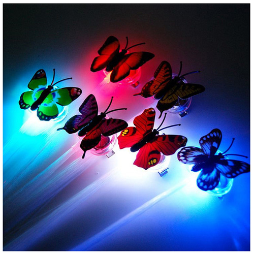에코벨 LED 헤어핀 나비형/광섬유 브릿지 머리핀 클럽 피티