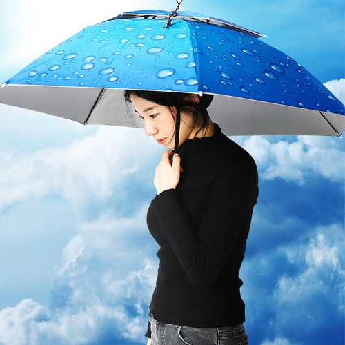 방풍 양산 우산모자 77cm/낚시 등산 농사 자외선차단