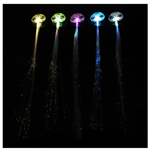 에코벨 LED 헤어핀/광섬유 브릿지 머리핀 클럽 피티 램프