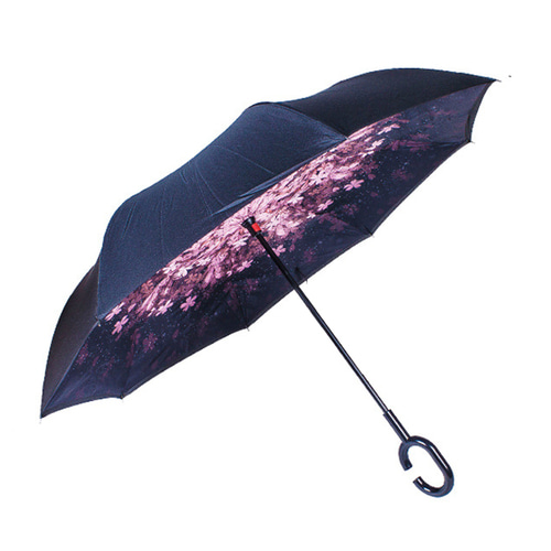 에코벨 거꾸로우산/골프 물받이 자동 양산 비닐 장우산 장마